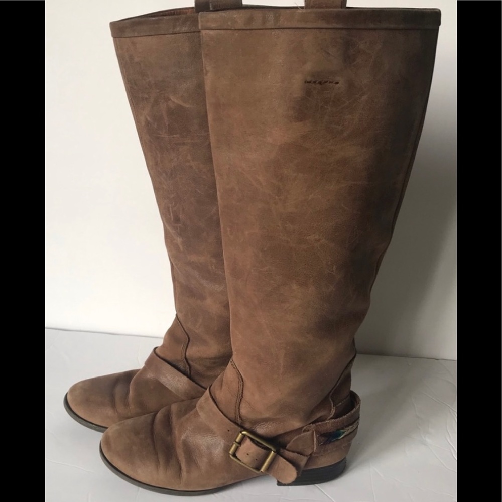 Lucky Brand Knee High Brown Leather Boots 9.5